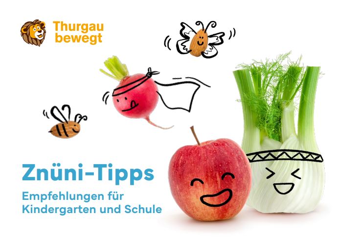 Znüniblatt, deutsch Empfehlungen für KG + Schule